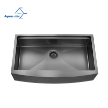 Aquacubic 36 Inch CUPC Certificate Handmade Stainless Steel Nano Kitchen Sink Apron Front